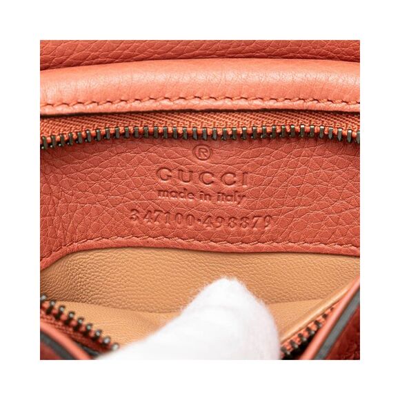 Pre Loved Gucci Fringe Leather Crossbody Bag Women Pink - Picture 5 of 7